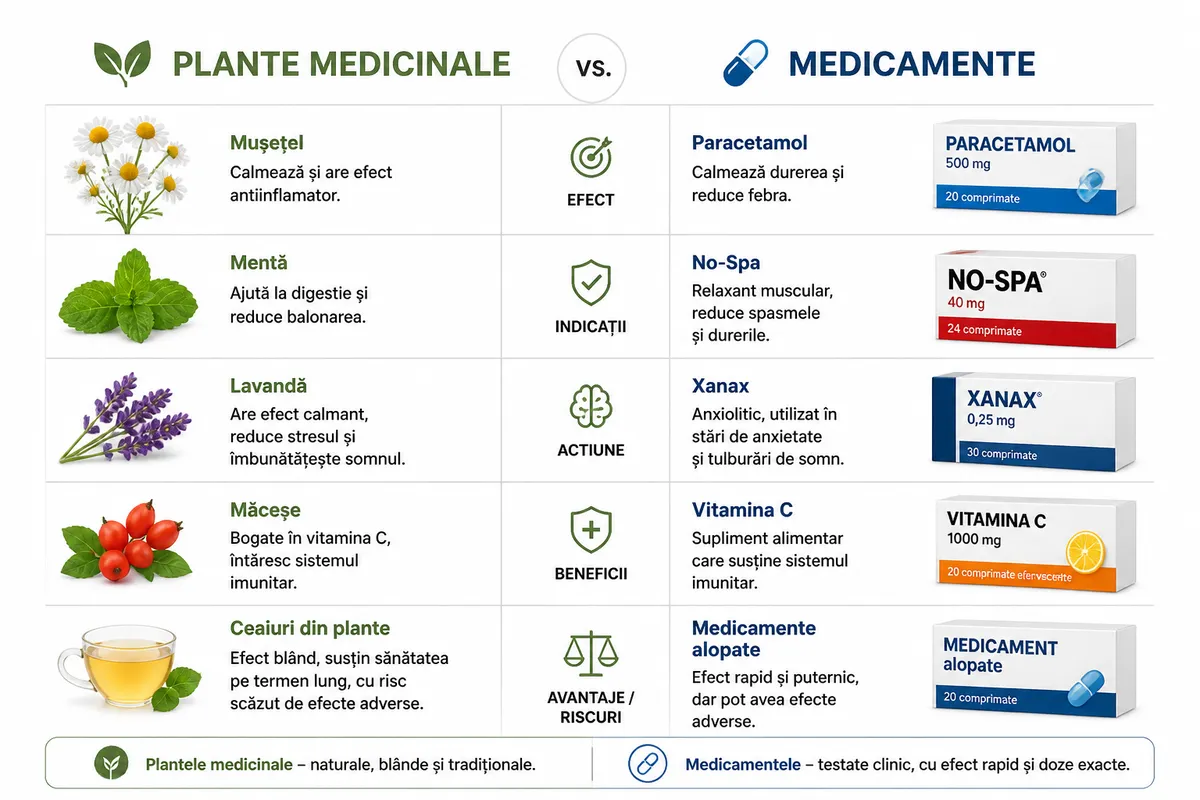 comparație remedii naturale versus medicamente sintetice eficiență și siguranță