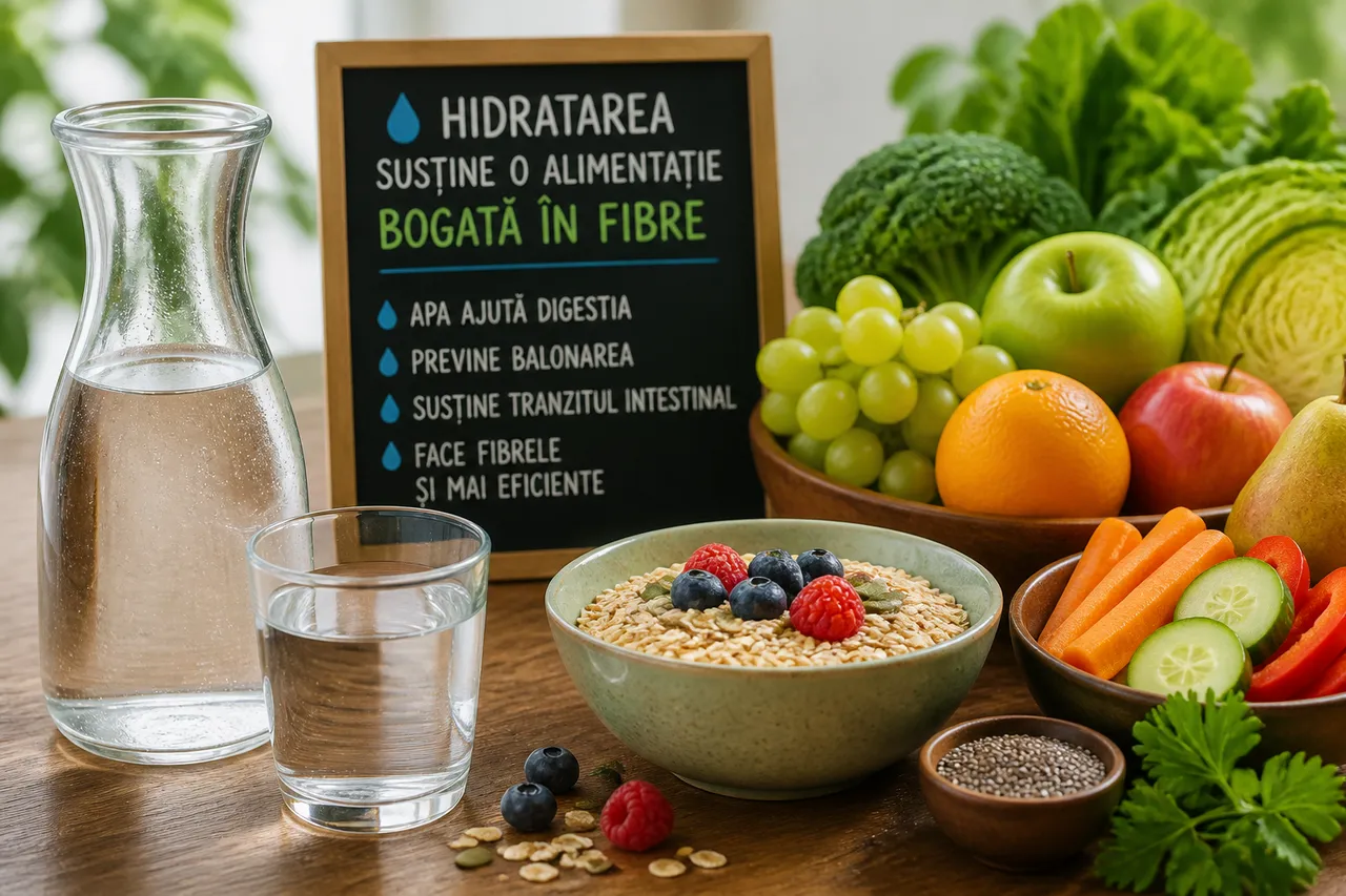 hidratare și fibre pentru tranzit intestinal