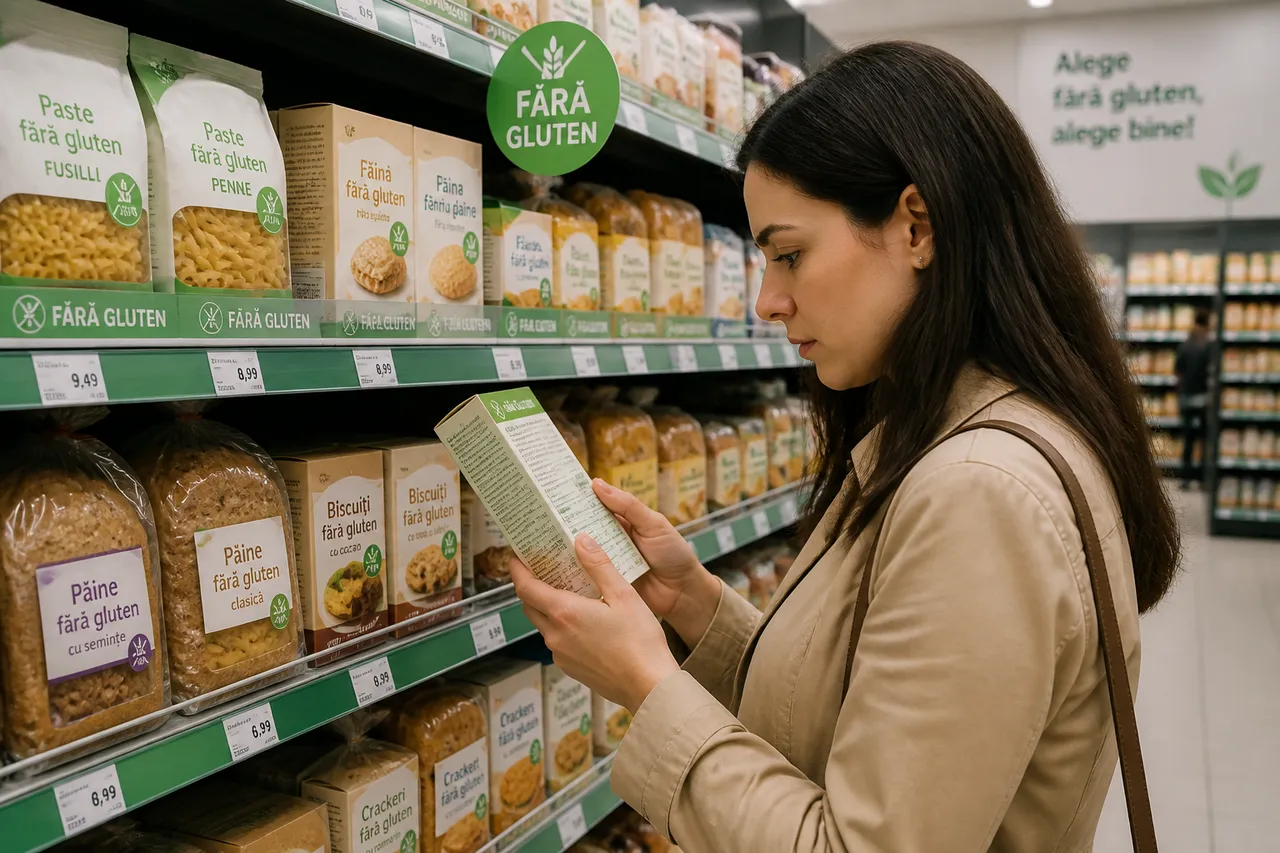 produse fără gluten supermarket etichetă alimentară