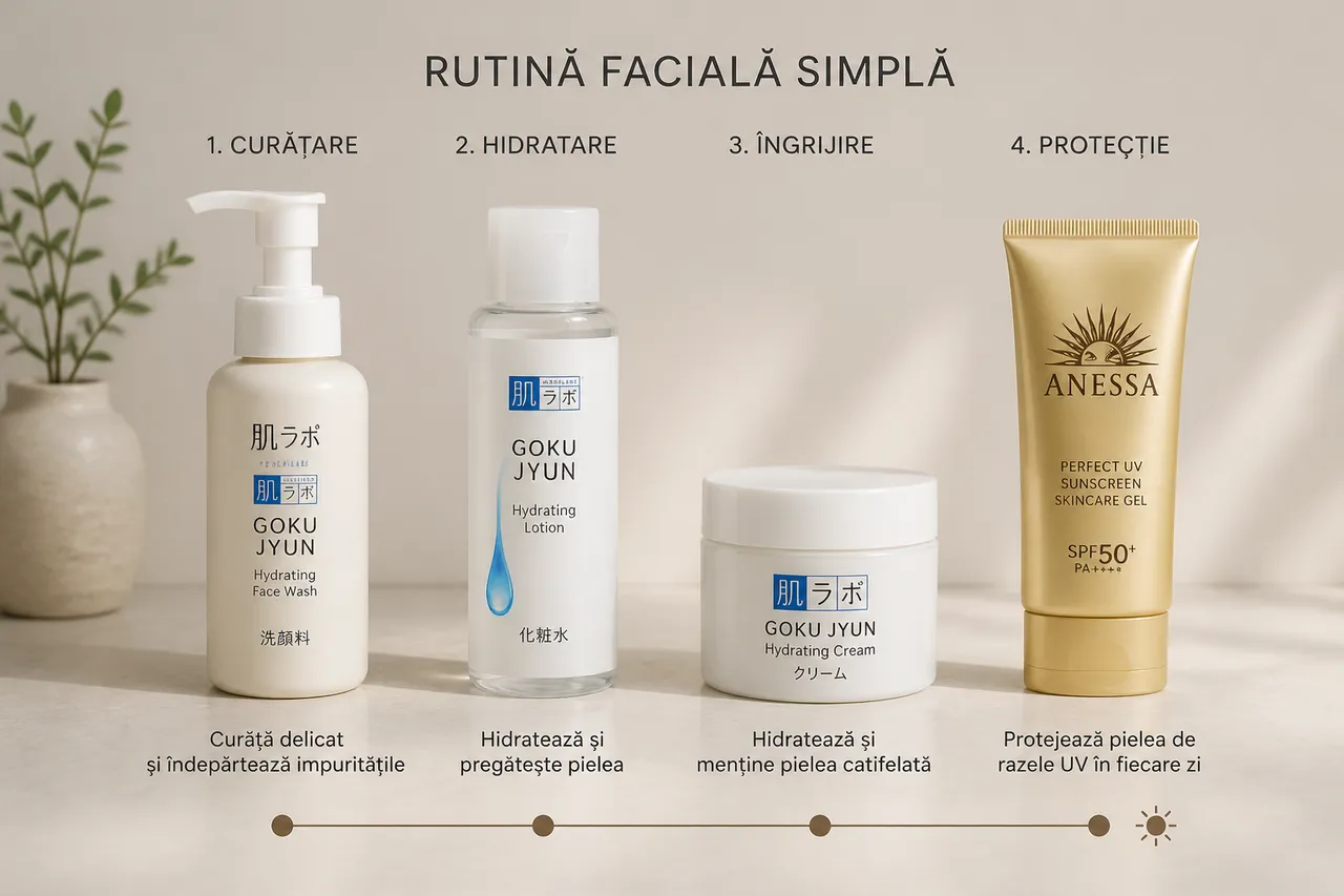 produse J-Beauty pentru îngrijire minimalistă