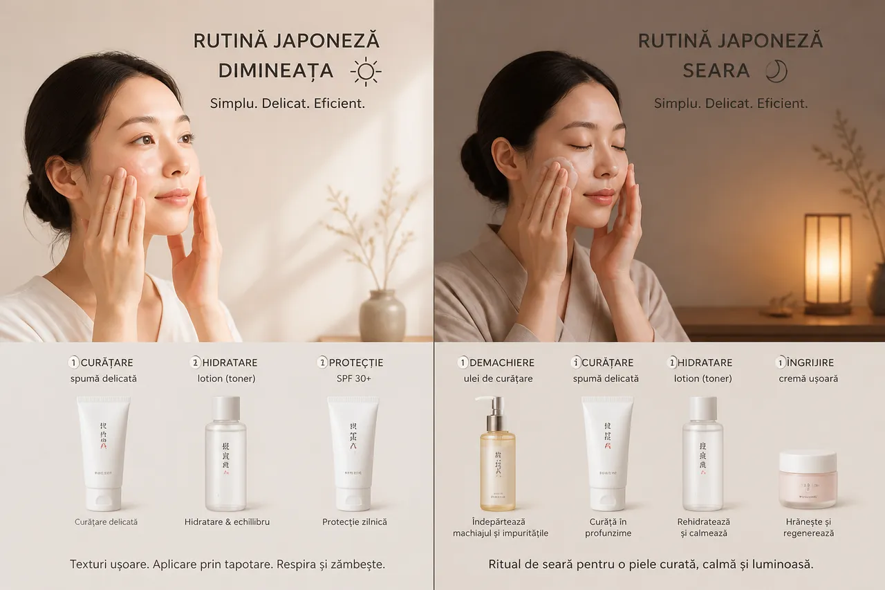 rutină japoneză simplă pentru ten