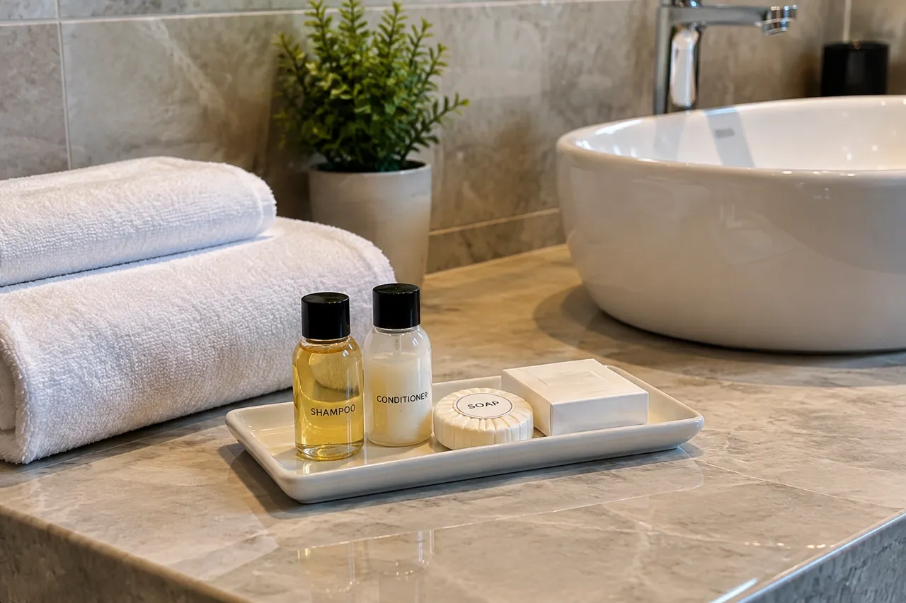 cosmetice hoteliere sigilate pentru igienă în baie