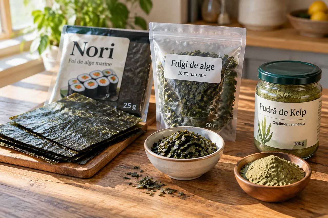 alge alimentare și conținut variabil de iod