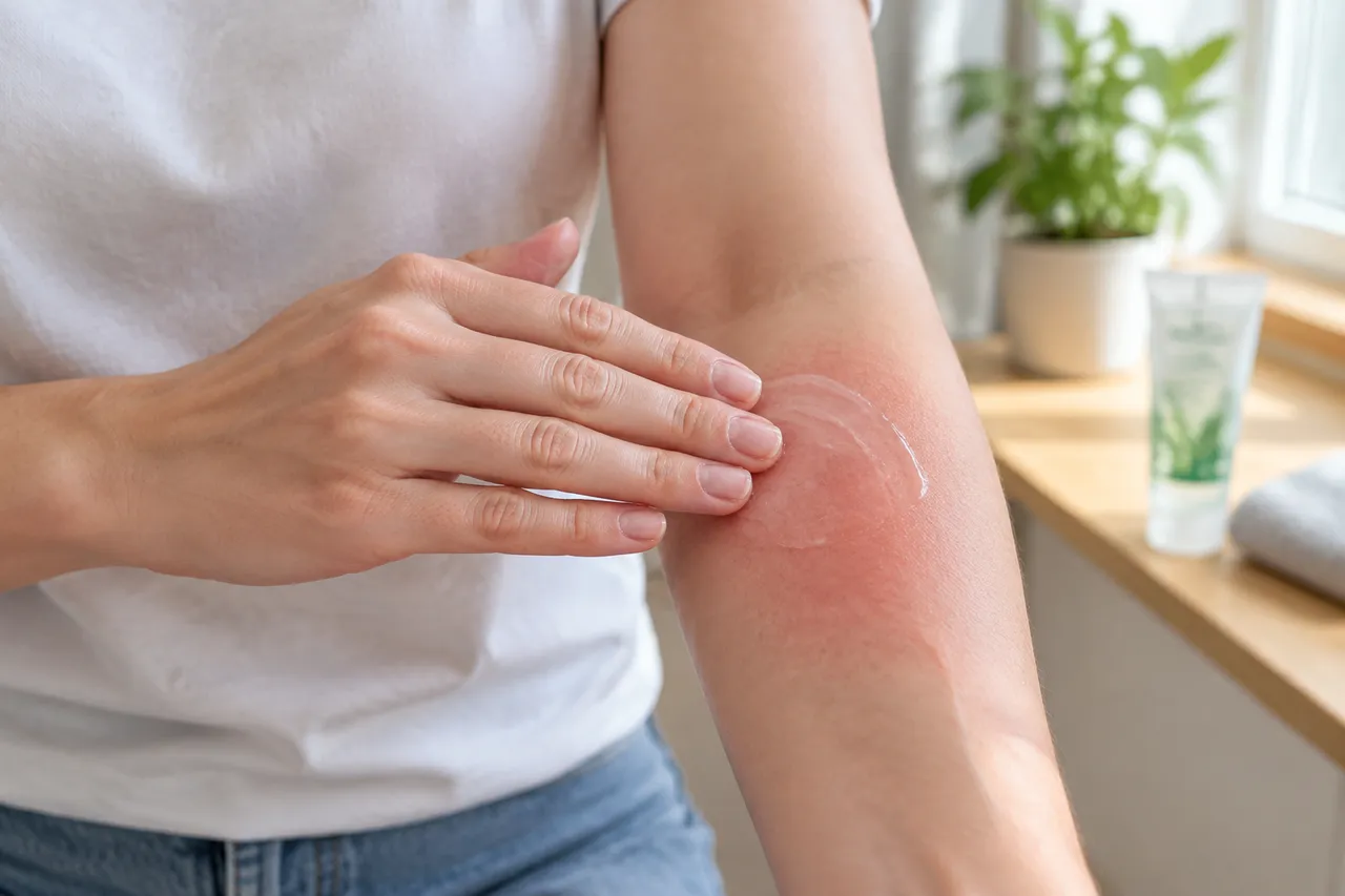aplicarea corectă a gelului de aloe vera pe piele iritată