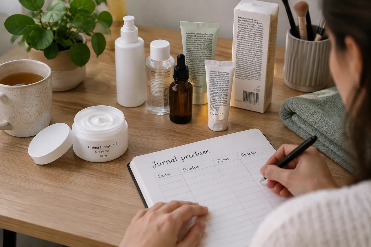 jurnal pentru identificarea alergenilor cosmetici