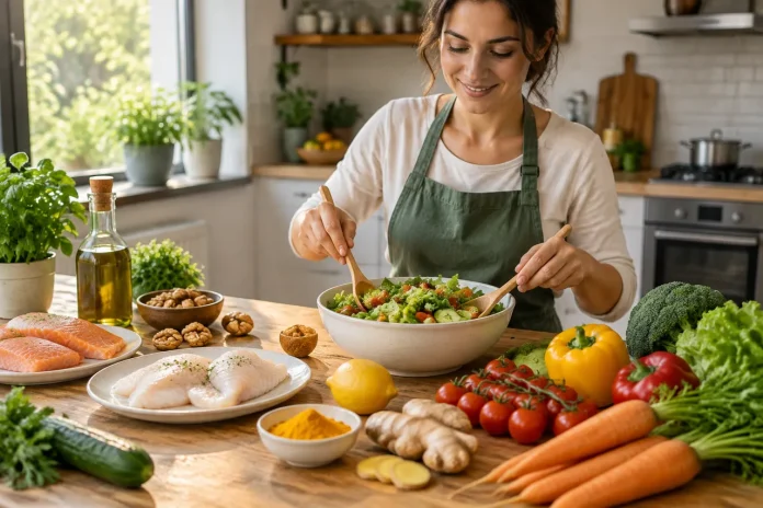 Uleiul de măsline, peștele și condimentele într-o alimentație antiinflamatoare